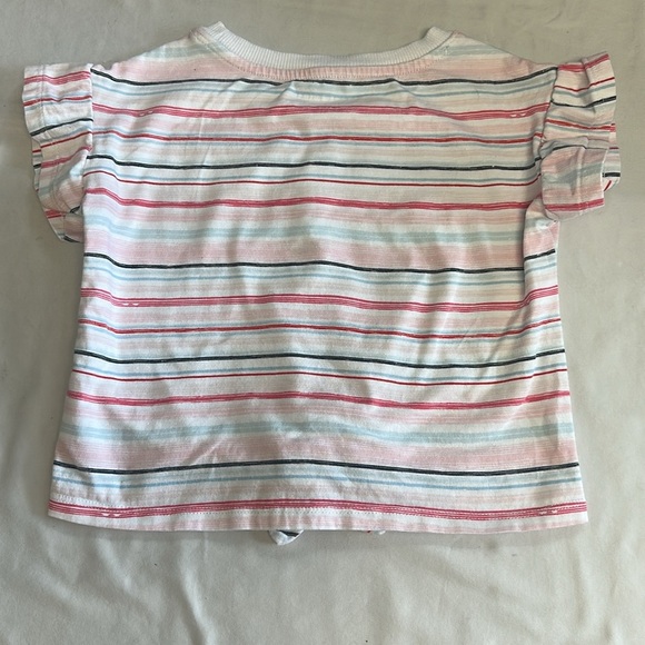 Tommy Hilfiger - Kids Striped Pink and White Top - Picture 3 of 3